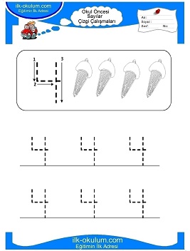 Çocuklar İçin Çizgi Çalışma Sayfaları 
